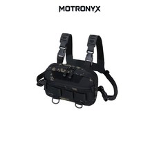 【MOTRONYX】戰術小胸包 迷彩 多功能胸前掛包 外送員必備 機能胸前掛包 戰術迷彩 多隔層收納 戰術小胸包 輕量, 黑色迷彩