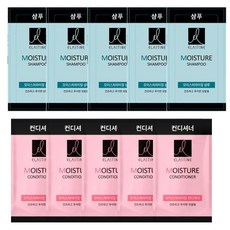 엘라스틴ES 모이스처라이징 일회용 샴푸 8ML 50개 컨디셔너 50개 여행용, 100개