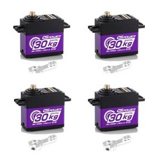 DSpower-방수 20KG 디지털 서보 도 메탈 기어 1/8 RC 자동차용 TRX4 Scx10 Arrma 104001 슬래시 Maxx, 24 4x30KG 300 Degree PU, 1개