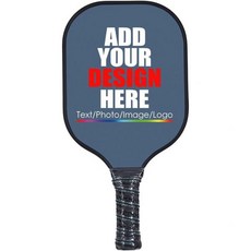 흑연 피클볼 라켓 가볍고 개인화된 사진 텍스트 로고 추가 장비, 15.7"X8", 인디고 블루