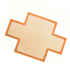 내열성 전문가용 로브 팬 라이너가 있는 논스틱 오븐 시트를 빵 토스트용 실리콘 베이킹 매트, Yellow base and oran, 27X37cm B