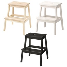 이케아 BEKVAM 베크벰 스텝스툴 50cm 원목스툴 보조의자 사다리 발받침대, 비카 화이트