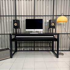누스 미디데스크 LK SERIES 미디책상 피아노책상 건반 작곡 테이블, BLACK_블랙