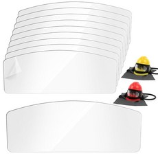 Kingdder 샌드 블라스팅 후드 교체용 외부 렌즈 10개 안전한 에어 피드 샌드 블라스트 헬멧 바이저 투명 PVC 보호 샌드 블래스트 후드 렌즈 커버 프로텍터 옐로우 레드