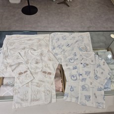 해피랜드 보들보들 무형광소재귀여운그림들로 만든 저고리싸보세트