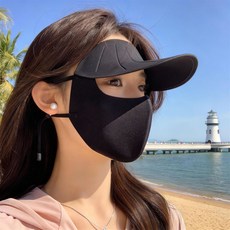 防曬面罩女2026夏季新款全臉防紫外線面罩帽子一體護頸騎行臉基尼