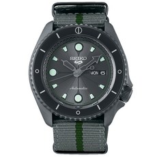 SEIKO 精工 5 Sports 火影忍者聯名鹿丸限量機械錶 SRPF75K1，自動上鍊機械錶款，精準耐用，動漫迷珍藏, 1個