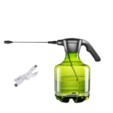 【智能噴水設計 超長續航】電動噴霧器 噴霧頭 澆花器, 1個, 電動噴霧壺【綠色3L】贈加長桿、充電線