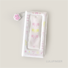 [룰루핑거] 4컷 사진앨범 리본 하양 8.5x17cm