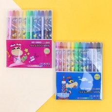 짱구는못말려 12색 슬라이더색연필 버전2 랜덤발송, 1개