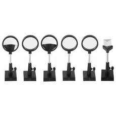 물리적 광학 실험 세트 볼록 렌즈 오목 렌즈 삼각형 프리즘 평면 거울 볼록 거울 광학 렌즈, 01 Black