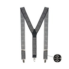 체크 블랙 클립 서스펜더_SP06stu4+3nTa