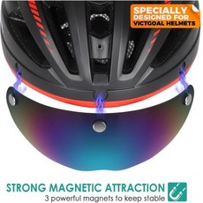 자전거 헬멧 일체형 성인용 킥보드 VICTGOAL 탈착식 마그네틱 고글 바이저 특히 VG110/VG112 헬멧용으로 설계되었습니다, Colorful, Colorful, 1개