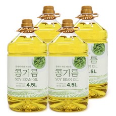 대두유 18L 콩기름100% 식용유 업소용 대용량, 4.5L, 4개