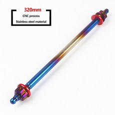 12MM 오토바이 스윙암 액슬 스틸 B용 프론트 30MM 모페드 커스텀 자전거 304 골드 티타늄 육각 전기 키트 스테인리스, blue 320mm, 1개