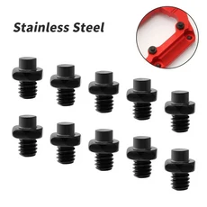 MUQZI 10pcs MTB 페달 볼트 M4 페달 나사 스테인레스 스틸 알루미늄 합금 티타늄 합금 미끄럼 방지 페달 핀, 11 304 Black