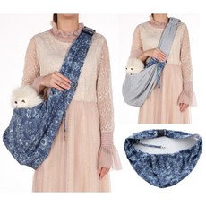 애완동물 외출 크로스 애완동물 가방 휴대용 조절 어깨끈 양면 등 애완동물 고양이 개 가방, 꽃, 1개