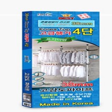 생활의 미쁨 견고한 공간활용 4단 폴 행거 고급형 38mm 옷걸이봉 고정식행거 옷방인테리어