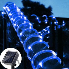 DS FG 100LED 조명 구리 따뜻한 문자열 종류의 야외 태양 방수 장식 와이어 LED 정원 흰색 튜브, Blue, 10M 100leds, 1개