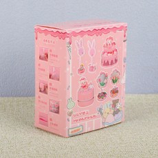 奶油膠DIY蛋糕收納盒 兒童手工製作裝飾品 親子活動創意玩具, 要中英文蛋糕彩盒需另外購買【單, 1個
