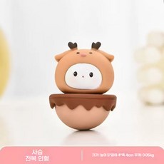 ANYOU 오뚜기 힐링 소품 사무실 책상 장식 위치 스트레스 해소 생일 선물, 1개, 사슴