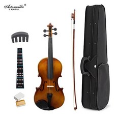 Astonvilla 1/4 바이올린 다양한 모델 초보자 학습 코스 도구 학생 피팅이있는 교육 악기, 1)AV-102 Violin