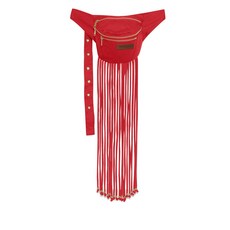 아마포 프린지 벨트 백