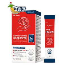 닥터메인유 두뇌엔 PS 코어 뇌영양제 포스파티딜세린 80% 식약청인증 기억력 인지력 300mg 분말 스틱, 1박스, 30g