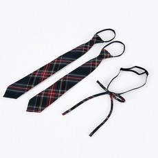 체크 리본 넥타이 남녀공용 기본 넥타이