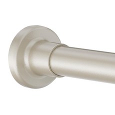 샤워 커튼 봉 조절 가능한 81.3cm-172.7cm(32-68인치) 텐션 화이트 샤워 커튼 봉 드릴 필요 없음 스테인리스 스틸 녹 방지 RV 욕실 샤워실 아파트용, Nickel, 32"-80", 니켈