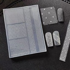얇은 시스루 레이스 망사 패턴 몰드 3D 네일 스티커 몰드 NO-03, 1개