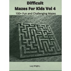 Difficult Mazes For Kids Vol 4: 100+ Fun and Challenging Mazes Hardcover, Mazes Draw America, English, 9781801410908