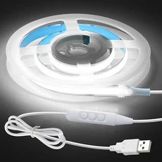 백라이트테스터 무선 PIR 모션 센서 LED 캐비닛 아래 조명 USB 배터리 전원 5V LED 스트립 DIY 주방 침실, [01] white 1M, 02 White