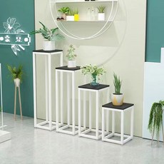 花店花架手捧花中島架落地櫥窗花盆展臺架束鐵藝小桌子鮮花流水臺層架 置物架 花架, 1個, 4個高臺白架+黑板