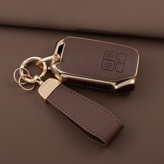 HAKO 소프트 가죽TPU 차키케이스+키홀더 (2021~2023 카니발 KA4전용), K-08, 브라운, 브라운, K-08