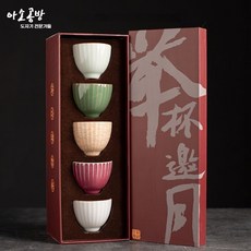 아소공방 송대 오대명요 컬렉션 찻잔세트, 찻잔 5개, 5세트