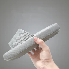 Xiaomi 두꺼운 플랫폼 욕실 구름 슬리퍼 미끄럼 방지 플립 여성 샌들 패션 소프트 단독 EVA 슬라이드, 03 grey 44-45