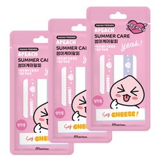 카카오프렌즈 어피치 썸머케어팔찌 2p 여름 벌레 차단 퇴치 방향제 팔찌 성인용, 3개