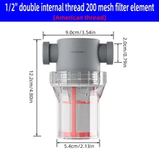 NPT 스레드 304 스틸 필터 스크린 80 메쉬 프리 1/2 인치 수 파이프, 01 NPT F 0.5in 200 mesh