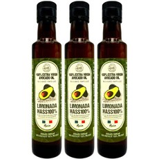 리모나다 최상급 엑스트라버진 HASS 품종 100% 냉압착 아보카도오일, 3개, 250ml