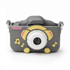 주몬 펭수카메라 어린이 키즈 디지털 토이 카메라 장난감 아기 유아용 디카, 그레이, 1개