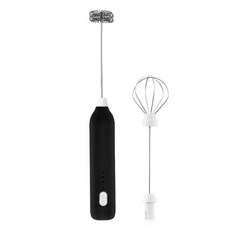 휴대용 우유 거품기 무선 전동 음료 믹서 커피 계란 주방용품, 1개, 1. 검정색