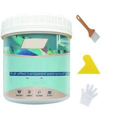 디트로이트레인 투명 방수 접착제 폴리우레탄 코팅 실란트 에이전트 지붕 벽 정원 욕실 주방(100g 1세트), 100g, 1 Set