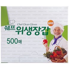 쉐프 실속형 위생장갑 500매, 500개입, 4개