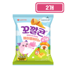롯데)꼬깔콘메이플버터맛67g(메이플스토리), 2개, 67g
