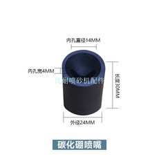 噴砂槍頭 扇形 鎢鋼扁口槍咀, 碳化硼方孔噴嘴30*24*4-14一個