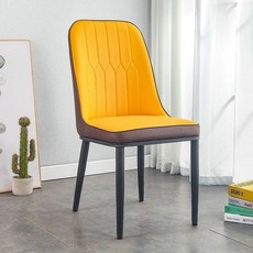 허리편한 식탁의자 원목 긴의자 심플 다이닝 벤치, 1개, 1 애로우 의자 오렌지