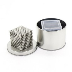 비즈 마그네틱 취미 자석 구슬 블록 성인용, 5 mm실버 1000장+아이언 박스