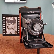 빈티지 카메라모형 영화 카메라 필름 프로젝터 영사기, 1개, Gy3905 브라운 20x19x22cm, 기본 색상