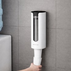 홈스널 무타공 종이컵 디스펜서, 1개, 화이트